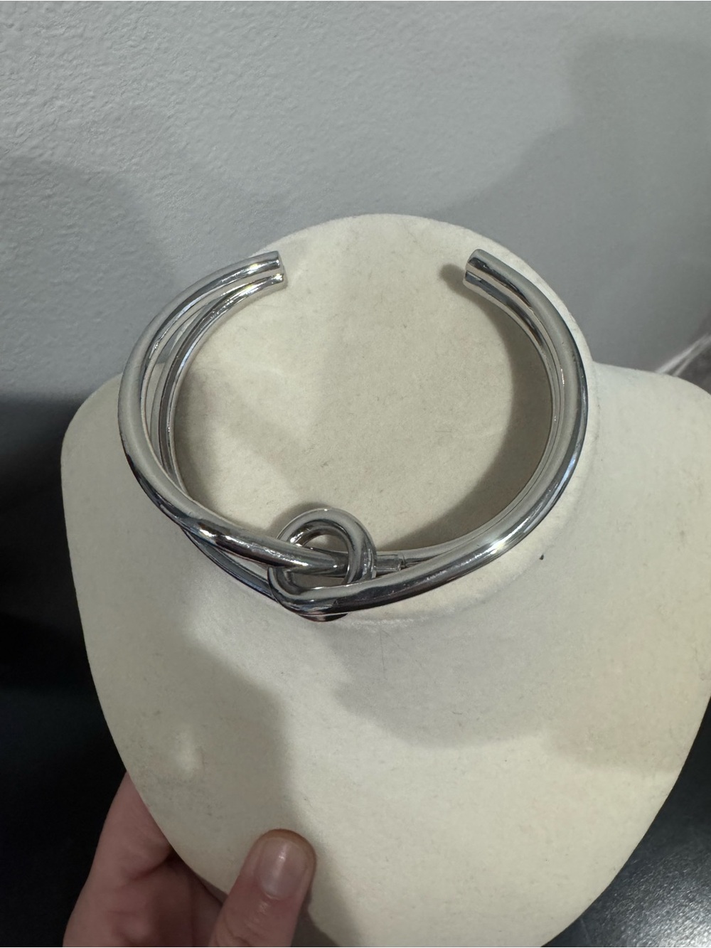 Silver-Tone Knot Link Bracelet - Women Jewelry - Picture 3 of 3